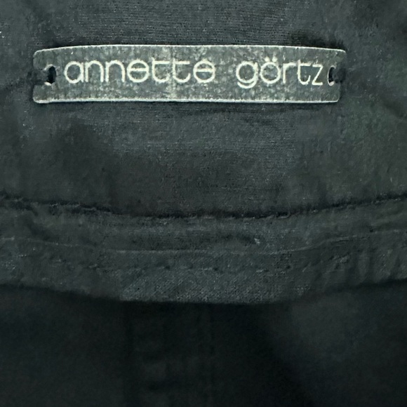 Annette Gortz Black Crop Wide Leg Pants Chinos - Picture 4 of 9